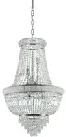 Lampadario Classico Dubai Metallo-Cristallo Cromo 10 Luci E14