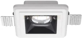 Gfa630- faretto in gesso finitura nera da incasso 1 luce attacco gu...