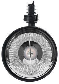Faro per binario trifase per lampade  AR111 Nero