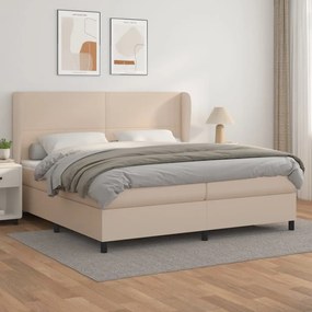 Giroletto A Molle Con Materasso Cappuccino 200x200cm Similpelle /
