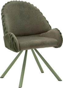 Set di sedie da pranzo verde imbottite con braccioli 2 pz Stockholm – Mauro Ferretti