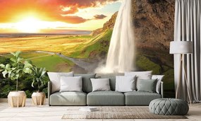 Carta da parati – Cascata maestosa in Islanda