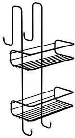 Gedy - Mensola da parete per doccia CHROM LINE 49x24 cm nero opaco