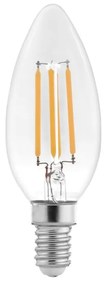 Lampada LED E14 6W a Filamento 140 lm/W, Dimmerabile - C35 Colore  Bianco Caldo 2.700K