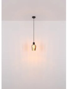 Globo 15627 - Lampadario a sospensione con filo RYAN 1xE27/40W/230V diametro 13,5 cm nero