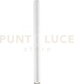 Plafoniera-faretto fluke tonda bianca 1 luce attacco gu10 5,5x5,5x75cm