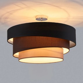 Lindby Melia - lampada da soffitto nera e marrone