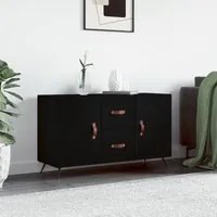 Credenza Nera 100x36x60 cm in Legno Multistrato 828141