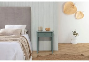 Comodino in legno di pino color petrolio Bart - Marckeric