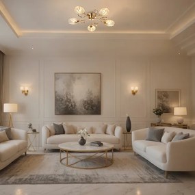 Brilagi - Lampadario a plafone MEGAPOLIS 5xE14/60W/230V oro