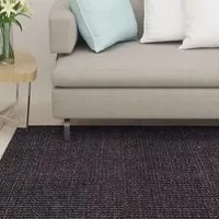 Tappeto in Sisal Naturale 80x350 cm Nero 136327