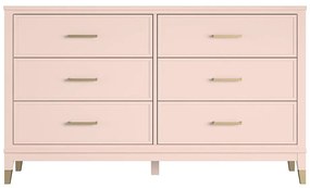 Cassettiera rosa , 144 x 85 cm Westerleigh - CosmoLiving by Cosmopolitan