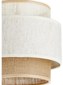 Lampadario a cavo BOHO 2xE27/60W/230V bianco/iuta