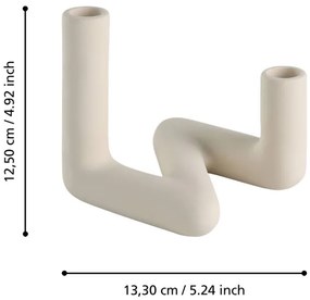 Eglo 422305 - Portacandela VALAKISH 13,3x12,5 cm crema