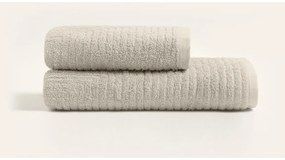 Asciugamani e teli da bagno in cotone beige in set di 2 pezzi - Foutastic