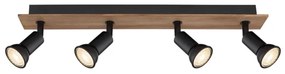 Globo 57998-4W - Faretto DREW 4xGU10/35W/230V legno/metallo