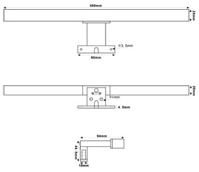 Top Light - Illuminazione a LED per specchi da bagno OREGON LED/7W/230V 40 cm IP44