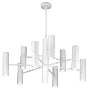 10-light suspension- 268.199.02 Turbo   - Metal Lux Bianco