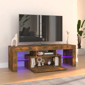 Mobile Porta Tv Con Luci Led Rovere Fumo 120x35x40 Cm /