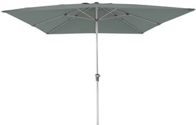Ombrellone a palo centrale grigio Aura NATERIAL L 285 x 285 cm con telo verde