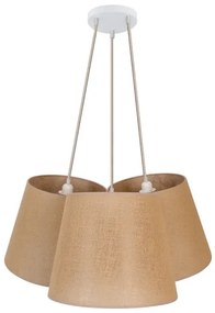 Duolla - Lampadario a sospensione con filo ROSSA 3xE27/15W/230V diametro 75 cm marrone