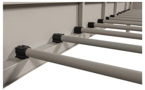 Letto singolo beige in metallo con rete inclusa 90x200 cm Mata – WOOOD