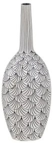 Vaso Bianco Nero Poliresina 23,5 x 13,5 x 60 cm