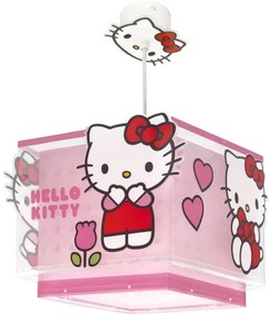 Dalber 73262 - Lampadario per bambini HELLO KITTY 1xE27/15W/230V rosa