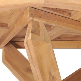 Tavolo da pranzo da giardino Ø110x75 cm legno massello di teak
