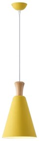 Lampadario a sospensione con filo 1xE27/15W/230V giallo diametro 20 cm
