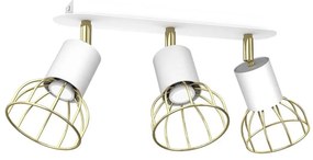 Faretto DANTE 3xGU10/25W/230V bianco/oro
