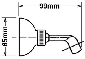 Porta soffione in ottone argento lucido ø 6,5 cm - Sapho
