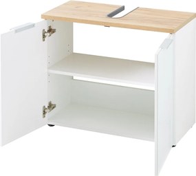 Mobile bianco sotto il lavabo in rovere 70x58 cm Pescara - Germania