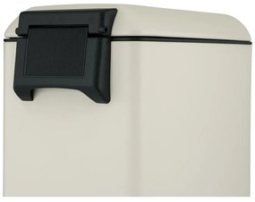 Cestino per la spazzatura color crema in acciaio con pedale 12 l Design – Wenko