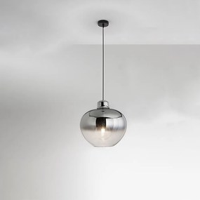 Lampadario Alluminio Contemporaneo Bowl Trasparente 1 Luce E27