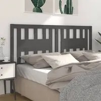 Testiera per Letto Grigia 126x4x100cm in Legno Massello di Pino cod 9922