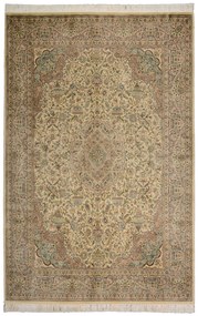 Kashan Tappeto 280 x 190 Beige (Pakistan) Annodato A Mano