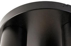 Plafoniera industriale nera con oro rotonda 3 luci - Raspi