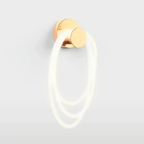 Applique LED neoclassico Polly dorato IP20, luce bianco caldo 2600 lumen,