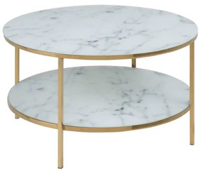 Tavolino rotondo bianco ø 80 cm Alisma - Actona