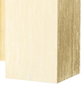 Applique moderna quadrata oro 2 luci - Sandy