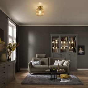 Schöner Wohnen 13574-27 - Plafoniera NAMI 1xE27/25W/230V Ø 20 cm oro/beige