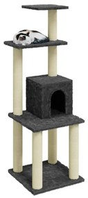 Albero per gatti con tiragraffi in sisal grigio scuro 105 cm