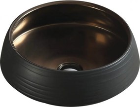 Mexen Ariana lavello da appoggio 43 x 43 cm, nero/oro - 22054366