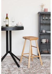 Sedia da bar di colore naturale in rovere massiccio (altezza della seduta 65,5 cm) Vander – White Label