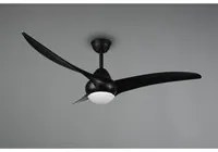 Ventilatore a Soffitto con Plafoniera LED Alesund 3 Pale 20 W Colore: Nero Opaco