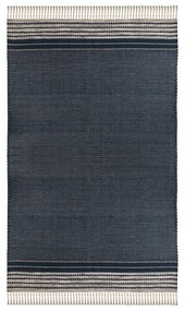 Tappeto per esterni bifacciale blu scuro in plastica riciclata , 80 x 180 cm Civil - Green Decore