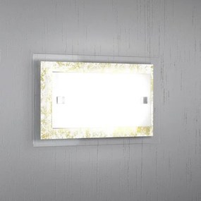 Tray applique piccola 1 luce foglia oro 1087-ap-fo