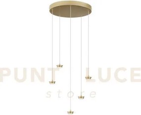 Struttura oro in metallo per lampadario a sospensione completa di p...