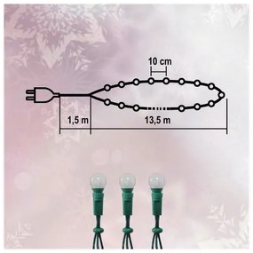 Catena LED da esterno natalizia 500xLED 35m IP44 bianco freddo